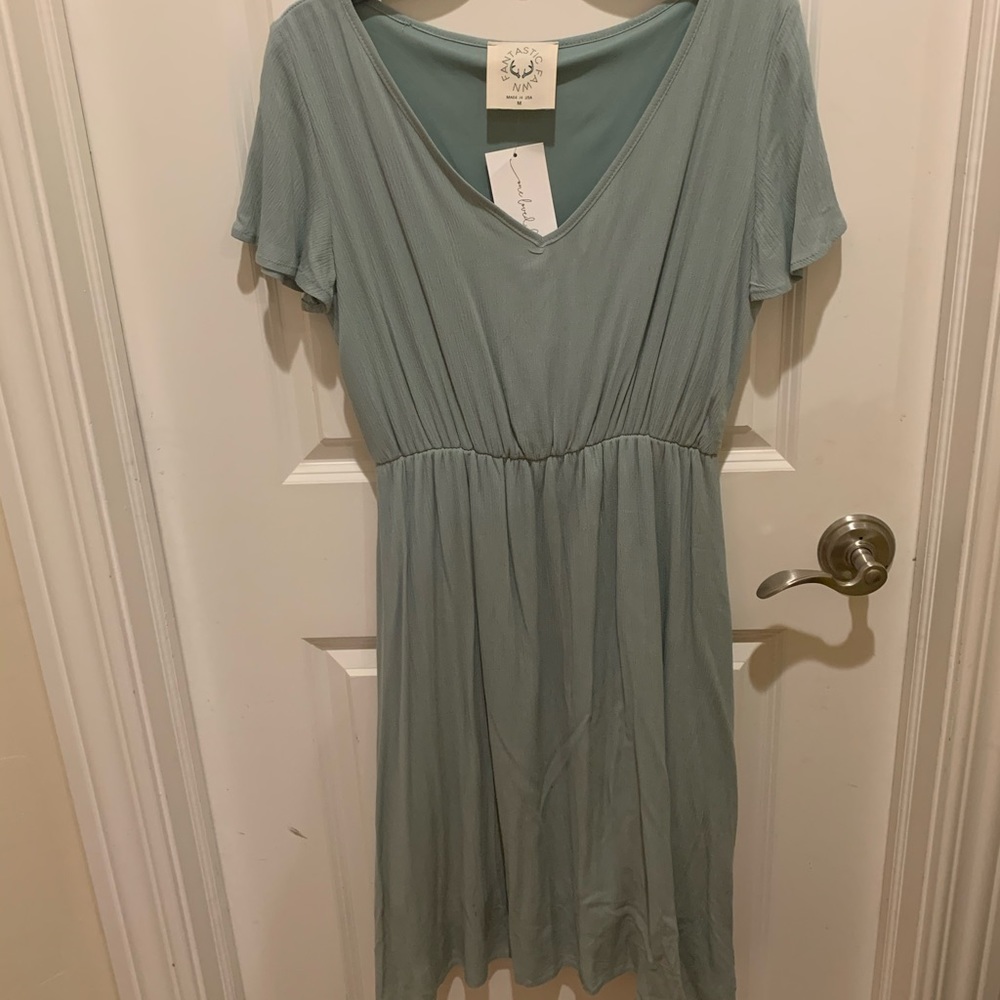 one loved babe Light green dress